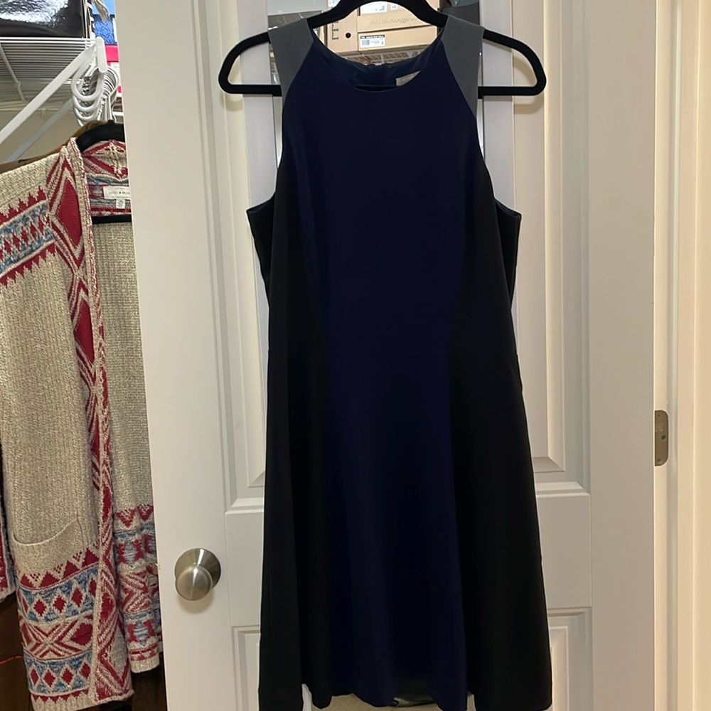 Banana Republic Black and Navy Dress, Size 10